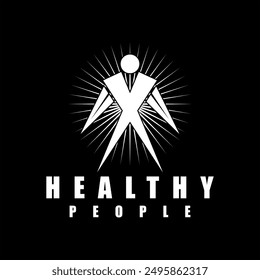 healthy hero person people illustration design strong vector