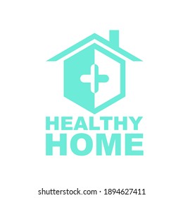 Vector de diseño de logotipo para el hogar saludable