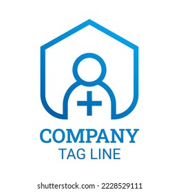 Healthy Home Logo Design With Vector Outline