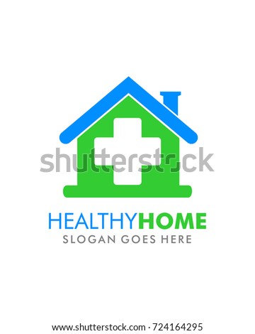 Healthy home logo template vector