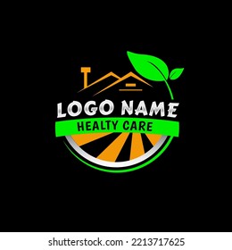 Healthy Home Logo With A Unique Design And Contrasting Colors