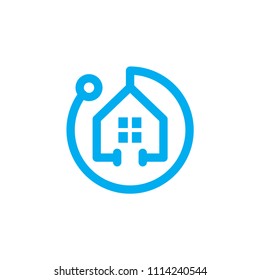 healthy home logo vector isolated on a white background