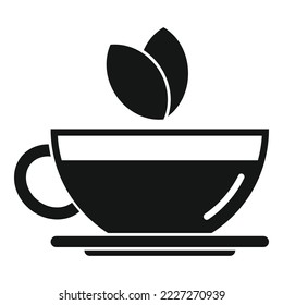 Healthy hot cup icon simple vector. Tea drink. Herbal food