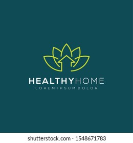 Healthy house modern logo design, vector design for plant house