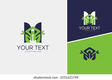 Healthy house physical therapy icon logo design vector template