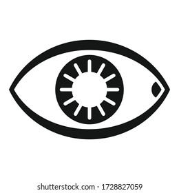 Healthy human eye icon. Simple illustration of healthy human eye vector icon for web design isolated on white background