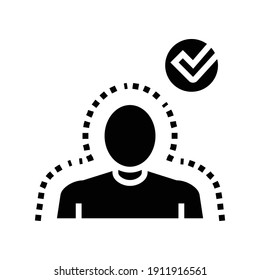 vector de icono de glifo humano saludable. signo humano saludable. símbolo de contorno aislado ilustración negra