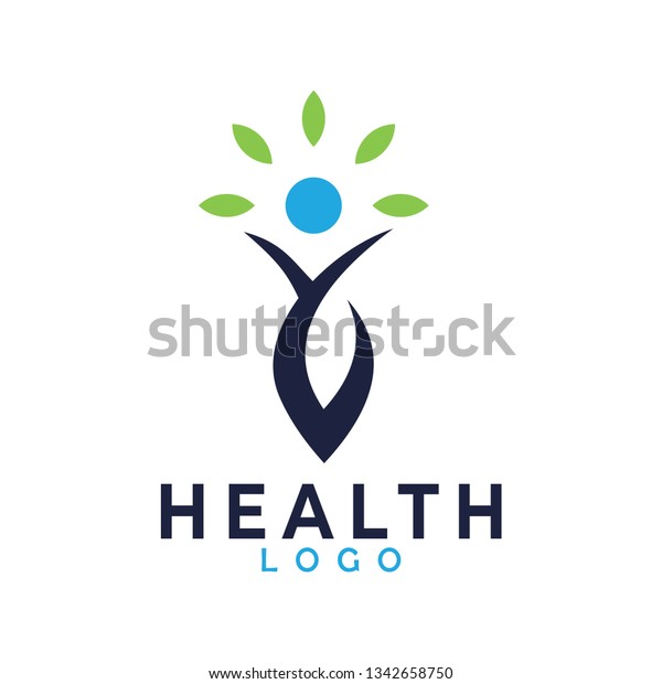 Healthy Human Logo Stock Vector Royalty Free 1342658750