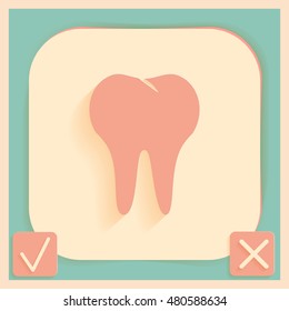 healthy human tooth anatomy vector icon. vector medical illustration.