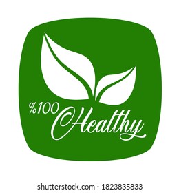 healthy icon on white background