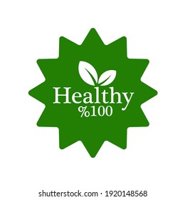 healthy icon on white background