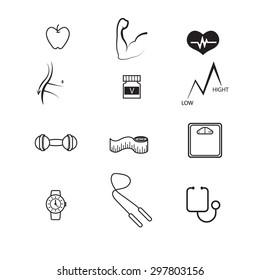 Healthy icon set