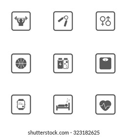 healthy icon set
