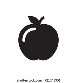 healthy icon vector. apple glyph style