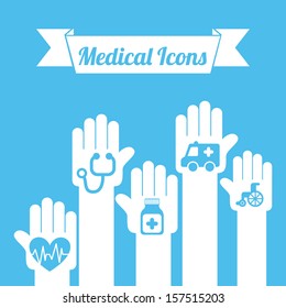 healthy icons over blue background vector illustration