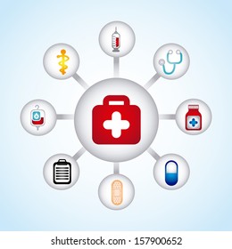 healthy icons over blue background vector illustration 