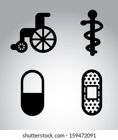 healthy icons over gray background vector illustration