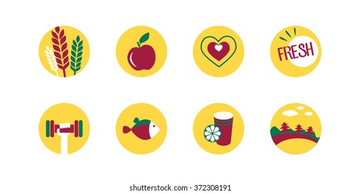 Healthy Icons Set