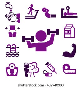 healthy icons set
