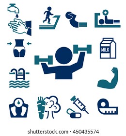 healthy icons set