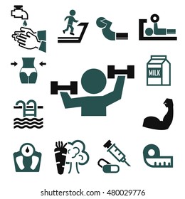healthy icons set