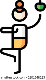 ilustración de material de elemento de diseño aislado saludable. Vector de fondo blanco