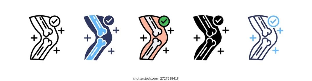 Healthy Joints Icon Multiple Vector Illustration