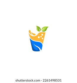 Healthy Juice Drink logo design, great for Juice Bar logo and Sticker design