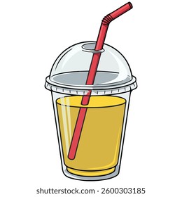 Healthy juice isolated vector illustration on white background