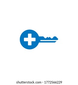 healthy key logo , medical security logo