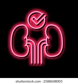 healthy kidneys neon light sign vector. healthy kidneys illustration