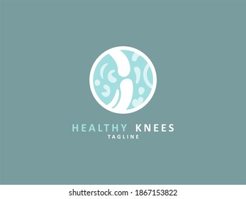 huesos del logotipo de rodillas sanas