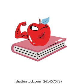 Healthy Knowledge vector Sticker. Eps 10 file