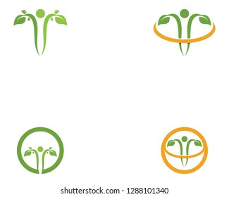 Healthy leaf logo Template Vector