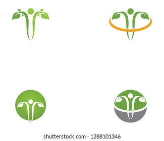 Healthy leaf logo Template Vector