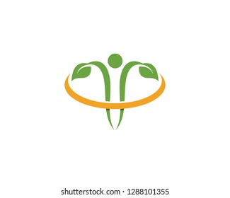 Healthy leaf logo Template Vector