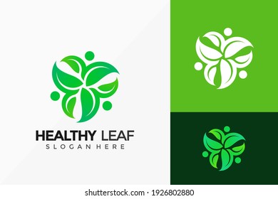 Healthy Leaf Organic Logo Design. Modern Idea logos designs Vector illustration template