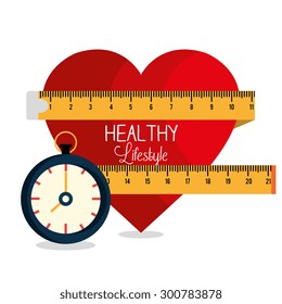 Healthy life design, vector illustration eps 10.