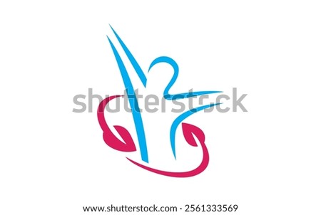 Healthy Life human leaf  Logo Healthy life woman logo template vector