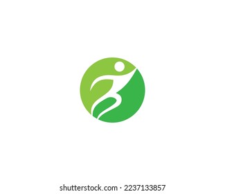 Healthy Life And Human Sport Run Logo Design Modern Symbol Vector Icon.
