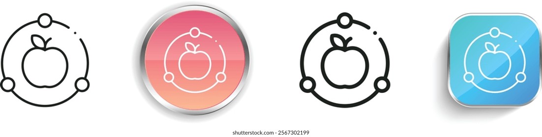 healthy life icon. Thin Linear, Regular and Button Style Design Isolated On White Background