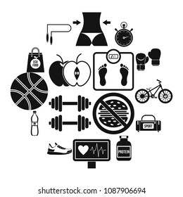 Healthy life icons set. Simple illustration of 16 healthy life travel vector icons for web