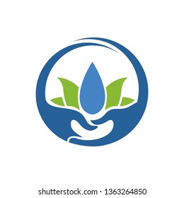 Save Water Logo Design Combine Water Stock Vector (Royalty Free) 758206399