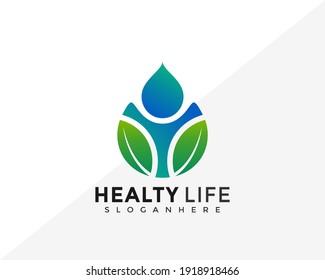 Healthy Life  Logo Design. Creative Idea logos designs Vector illustration template