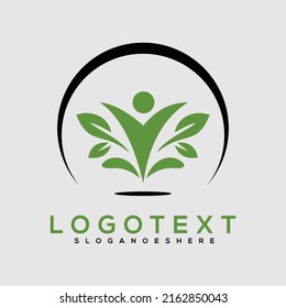 Healthy life logo design vector image