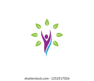 Healthy life logo template