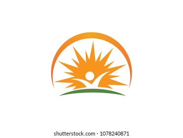 Healthy Life Logo template vector icon illustration design