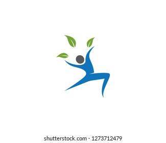 Healthy life logo template vector icon illustration