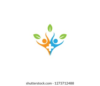 Healthy life logo template vector icon illustration