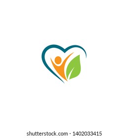 Healthy life logo template vector icon illustration